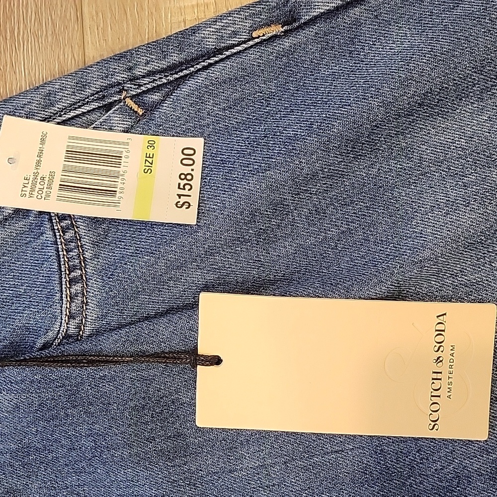 NWT Scotch & Soda Wide Leg High Rise Jeans Size 30 - Picture 2 of 7